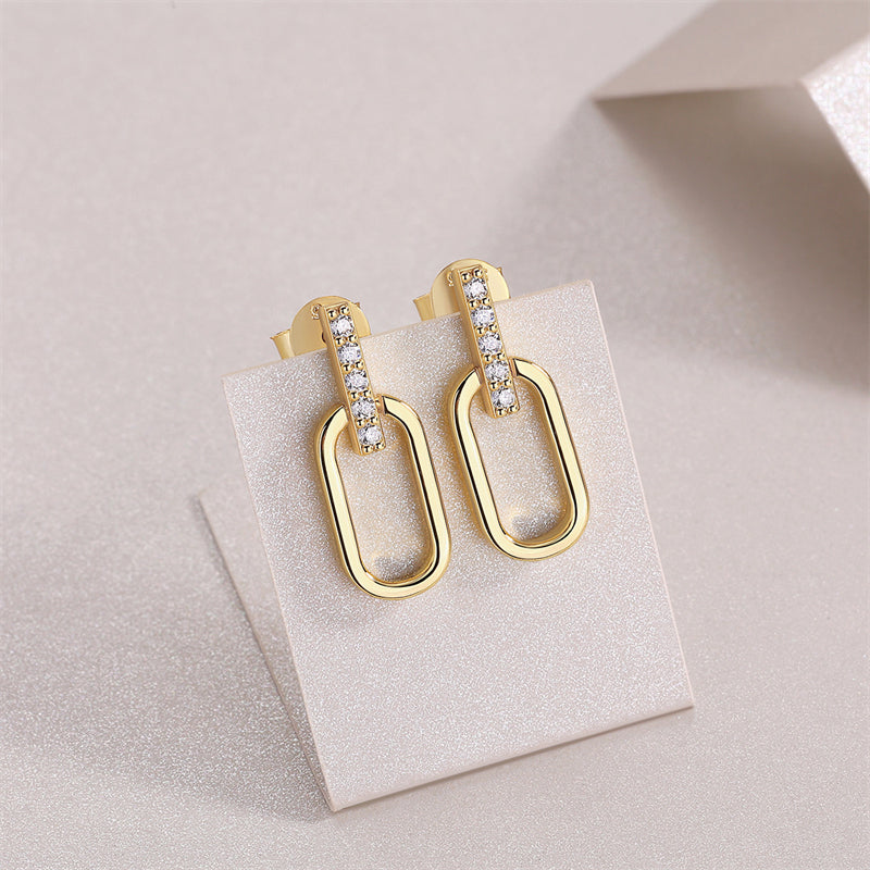Fashionable 10-Stone Moissanite Earrings for Everyday Wear