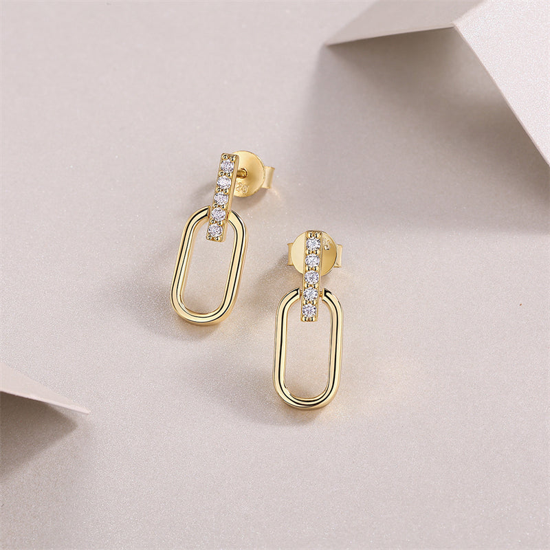 Fashionable 10-Stone Moissanite Earrings for Everyday Wear