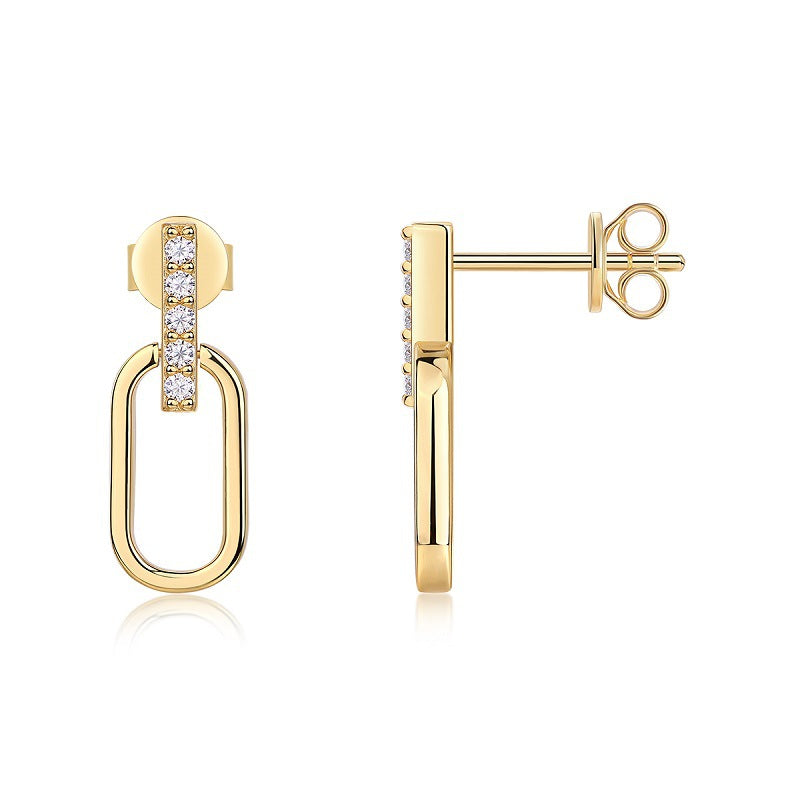 Fashionable 10-Stone Moissanite Earrings for Everyday Wear