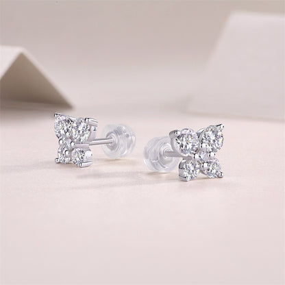 Fashionable Butterfly Moissanite Earrings for Women