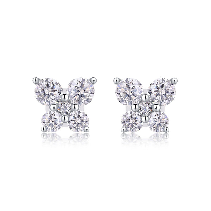 Fashionable Butterfly Moissanite Earrings for Women