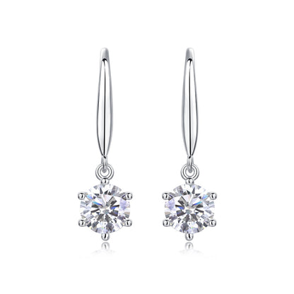 Fashionable Hexagon Moissanite Earrings for Women