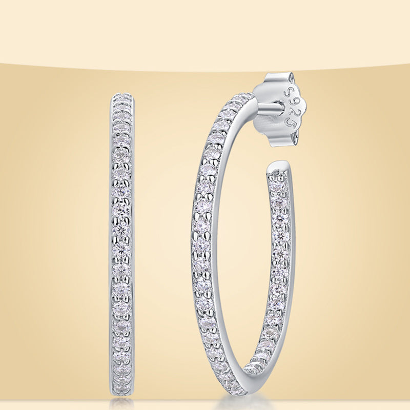 Fashionable Moissanite Hoop Earrings for Women