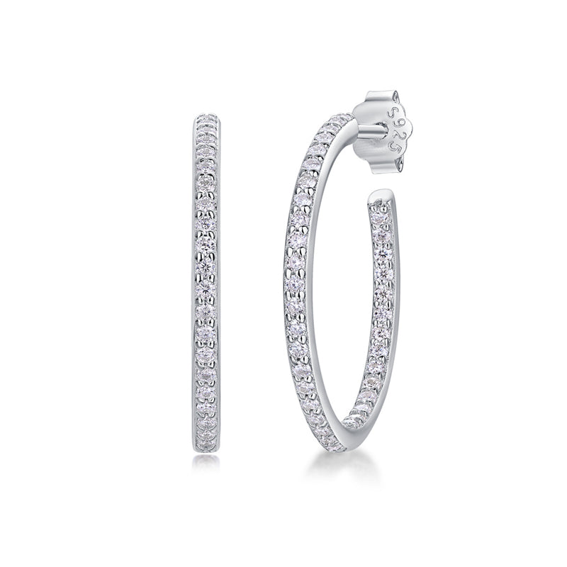 Fashionable Moissanite Hoop Earrings for Women