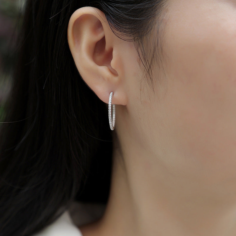 Fashionable Moissanite Hoop Earrings for Women