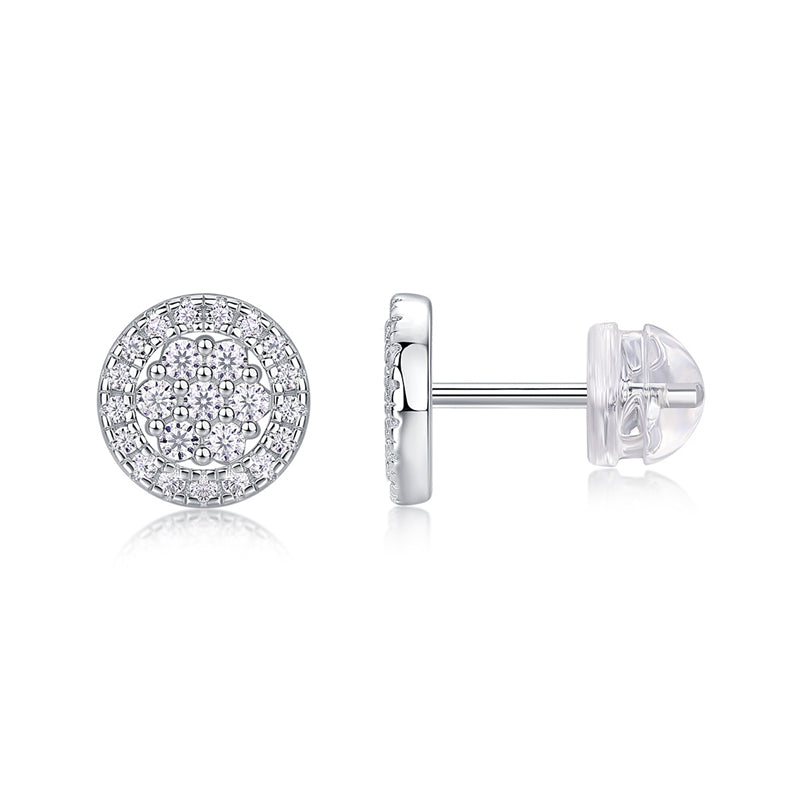 Fashionable Round Diamond Earrings for Women