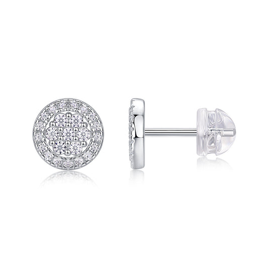 Fashionable Round Diamond Earrings for Women