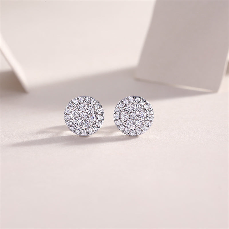 Fashionable Round Diamond Earrings for Women