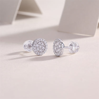 Fashionable Round Diamond Earrings for Women