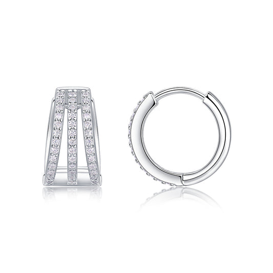 Fashionable Round Moissanite Earrings for Women
