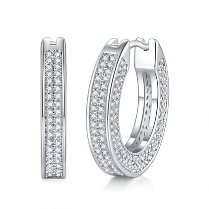 Fashionable Round Moissanite Earrings for Women