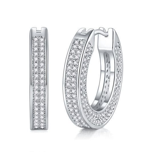 Fashionable Round Moissanite Earrings for Women