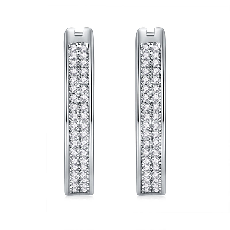 Fashionable Round Moissanite Earrings for Women