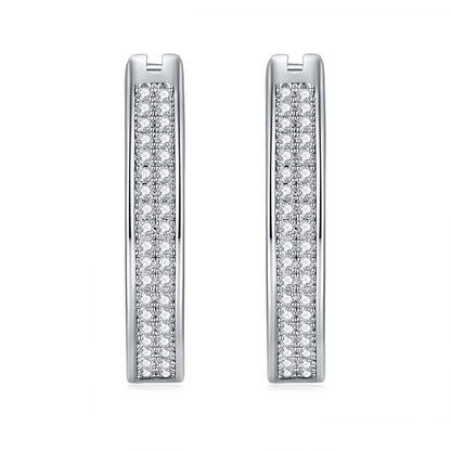 Fashionable Round Moissanite Earrings for Women