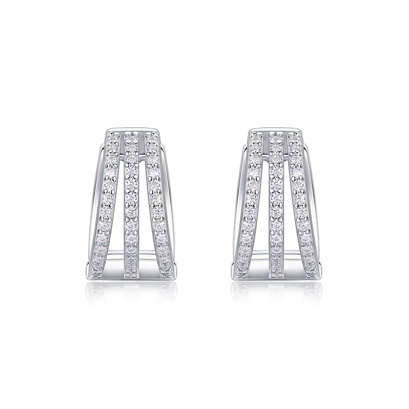 Fashionable Round Moissanite Earrings for Women