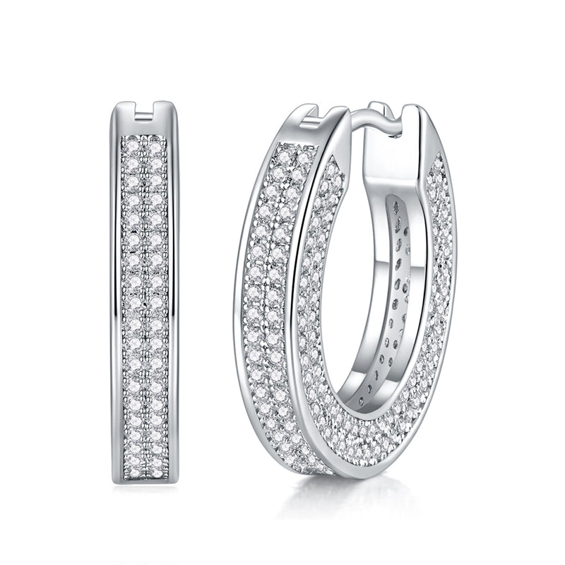 Fashionable Round Moissanite Earrings for Women