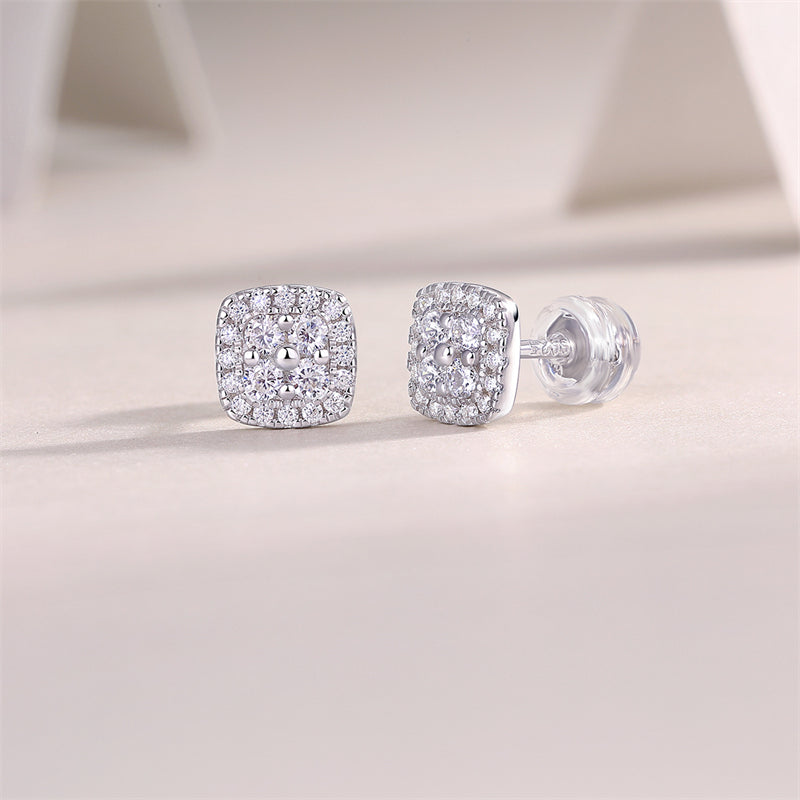 Fashionable Square Diamond Earrings for Women