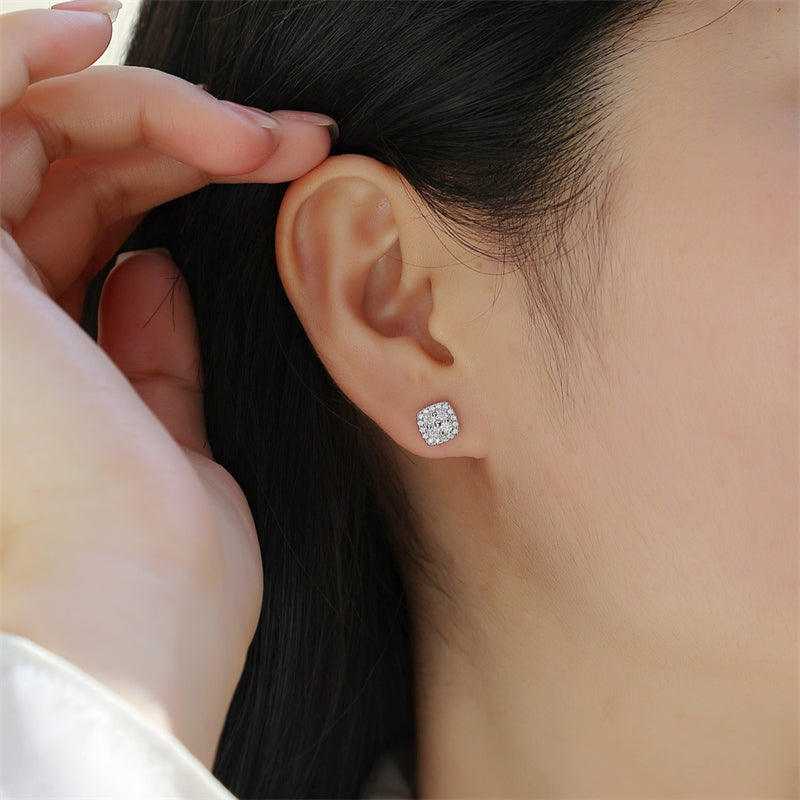 Fashionable Square Diamond Earrings for Women