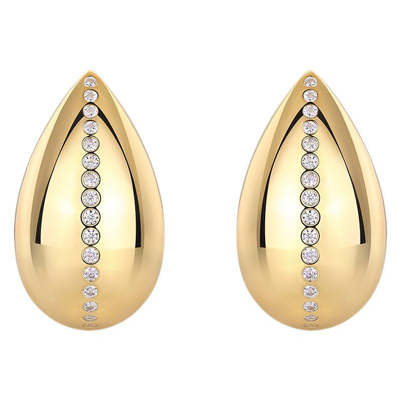 Fashionable Teardrop Moissanite Earrings for Everyday Wear
