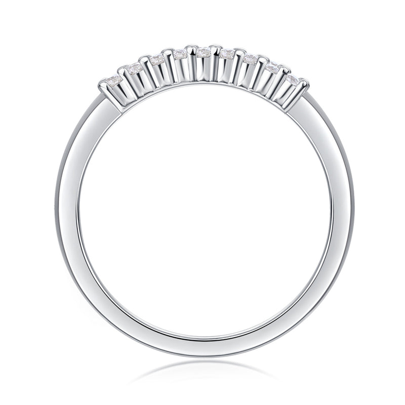 Feminine Geometric Moissanite Band for Everyday Elegance