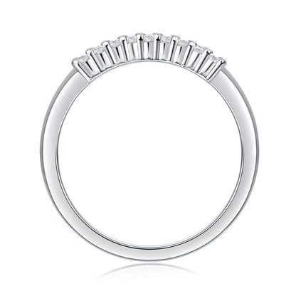 Feminine Geometric Moissanite Band for Everyday Elegance