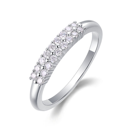 Feminine Geometric Moissanite Band for Everyday Elegance