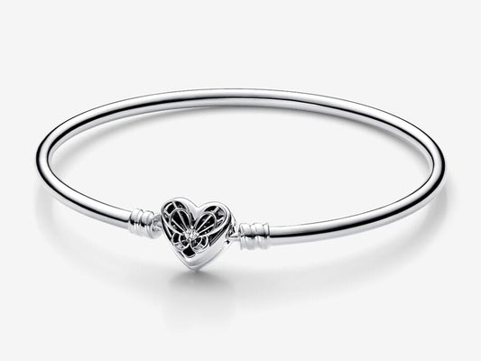 Heart & Butterfly Bangle
