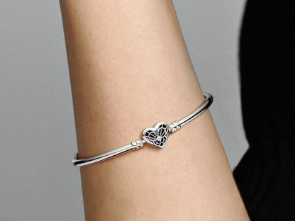 Heart & Butterfly Bangle