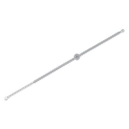 Floral Geometric Bracelet with Moissanite