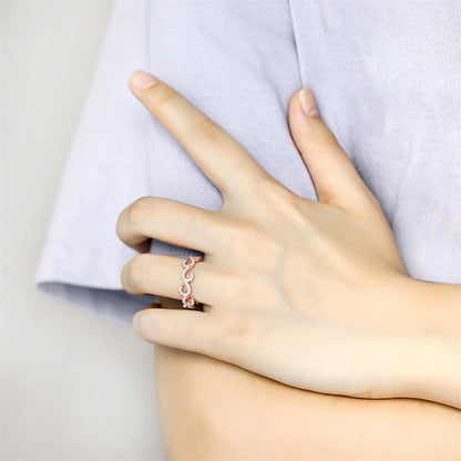 Floral Openwork 925 Silver Ring - Delicate Nature-Inspired Band with Zirconia