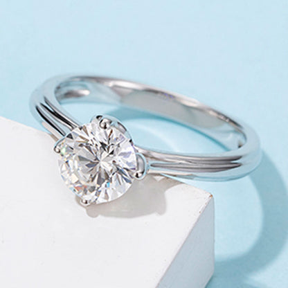 GRA Certified D Color Moissanite Ring - 925 Sterling Silver Minimalist Solitaire Jewelry