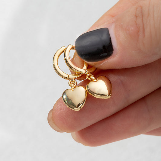 Geometric 18K Gold Plated Stud Earrings - Sweet & Edgy Minimalist Design for Women