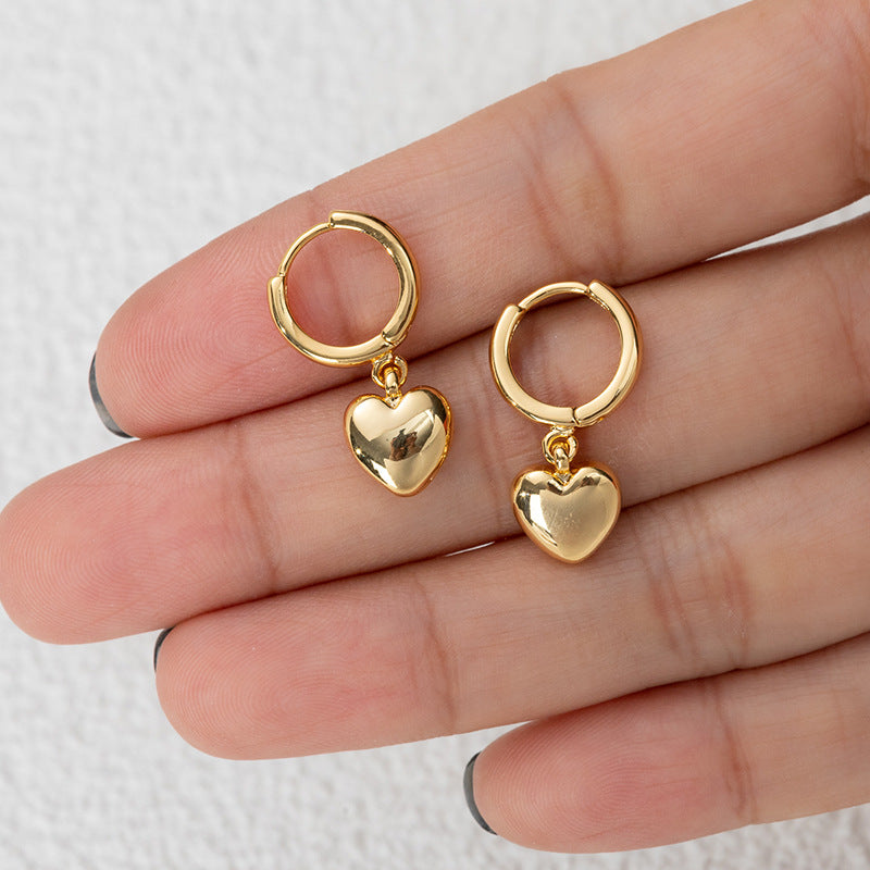 Geometric 18K Gold Plated Stud Earrings - Sweet & Edgy Minimalist Design for Women