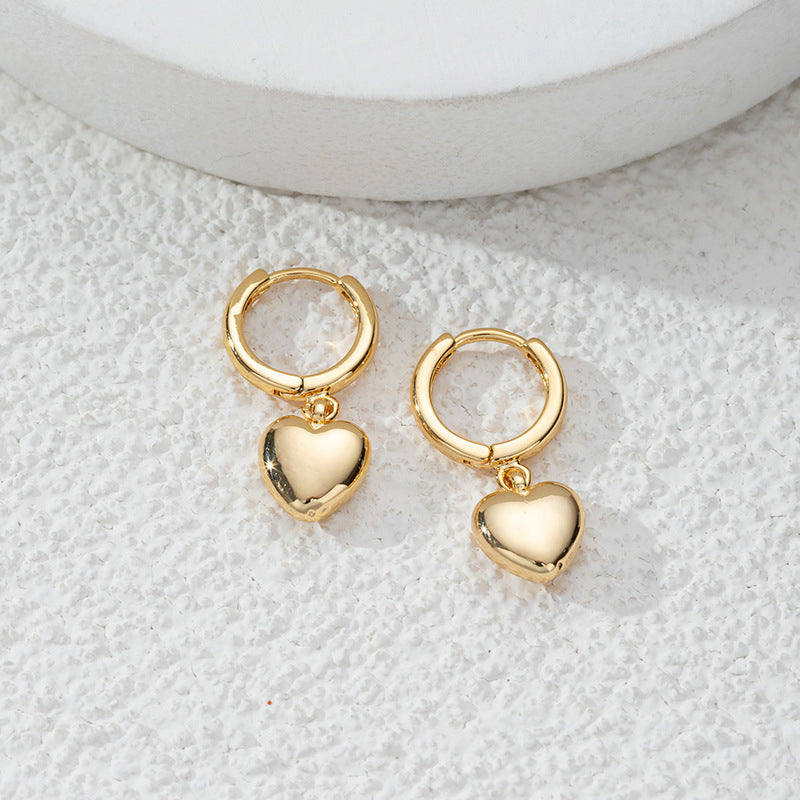 Geometric 18K Gold Plated Stud Earrings - Sweet & Edgy Minimalist Design for Women