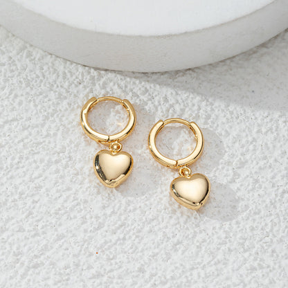Geometric 18K Gold Plated Stud Earrings - Sweet & Edgy Minimalist Design for Women