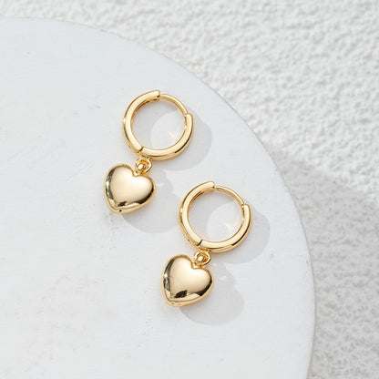 Geometric 18K Gold Plated Stud Earrings - Sweet & Edgy Minimalist Design for Women