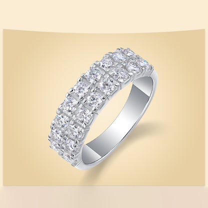Geometric Circle Diamond Ring for Women