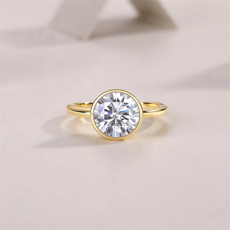 Geometric Circle Diamond Ring for Women