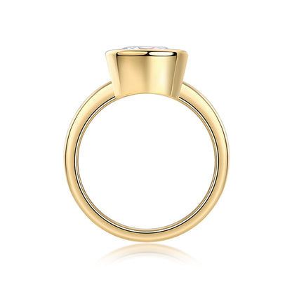 Geometric Circle Diamond Ring for Women