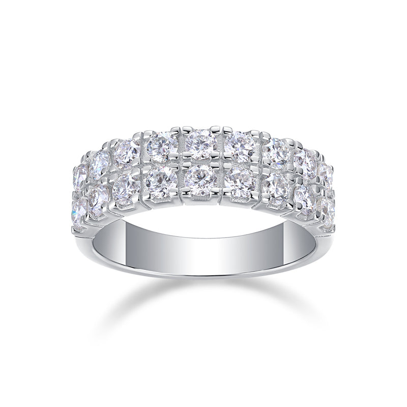 Geometric Circle Diamond Ring for Women