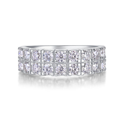 Geometric Circle Diamond Ring for Women