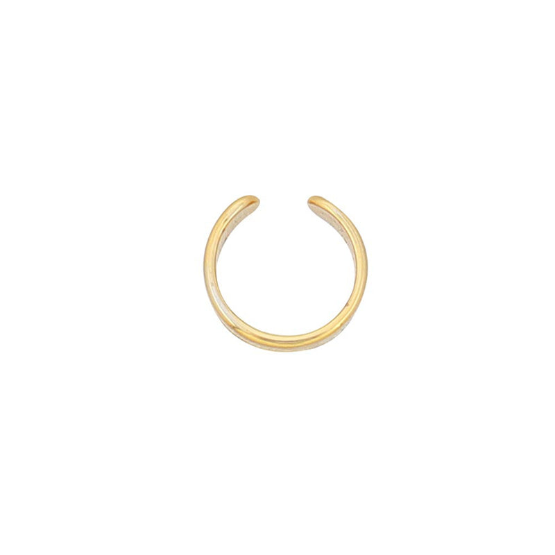 Geometric Ear Cuff Clip in White K-Gold & Yellow Gold Plated Finish