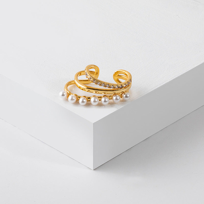 Geometric Gold Plated Hoop Earrings for Women - Light Luxury Circle Design Everyday Jewelry