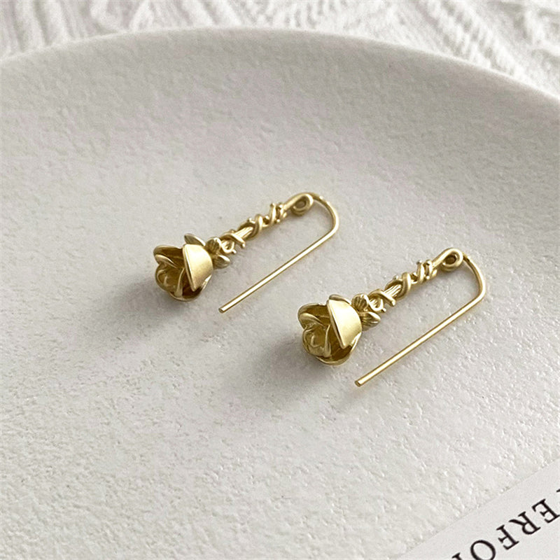 Geometric Irregular Hoop Earrings in 18K Gold//Rose Gold - Sweet Edgy Statement Earrings for Women