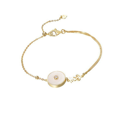 Geometric Jade Bracelet 925 Silver Elegant Jewelry