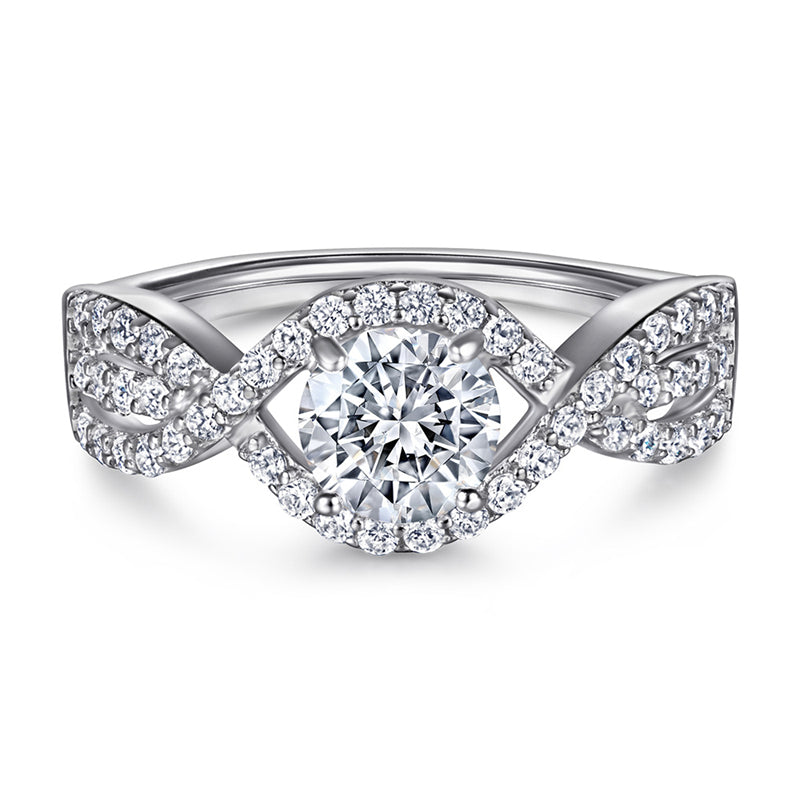 Geometric Zircon Statement Ring - 925 Sterling Silver Modern Minimalist Jewelry for Women