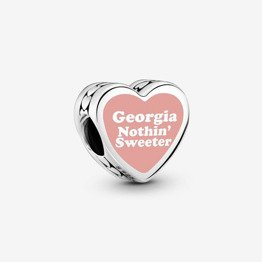 Southern Peach Heart Charm