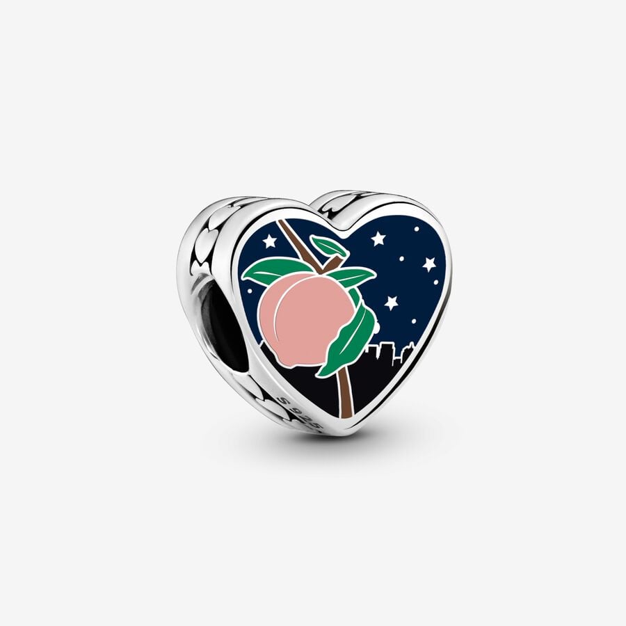 Southern Peach Heart Charm