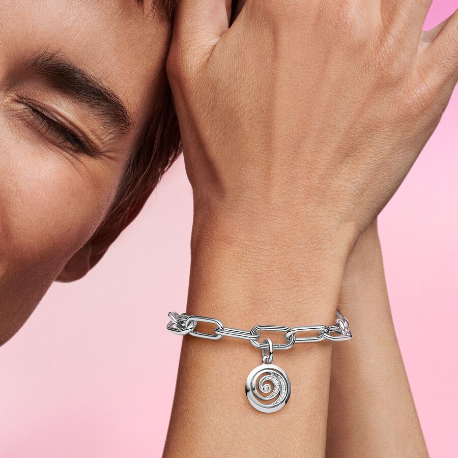 Gratitude Spiral Medallion Charm