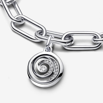 Gratitude Spiral Medallion Charm